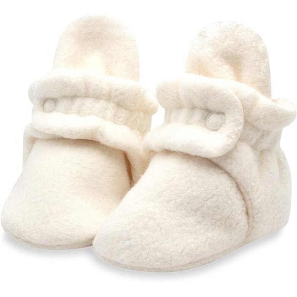 Unisex Fleece Baby Booties, Two Snap Closure, Newborn to 24 Months